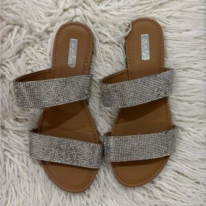 Rhinestone Women's Sandals by Qupid